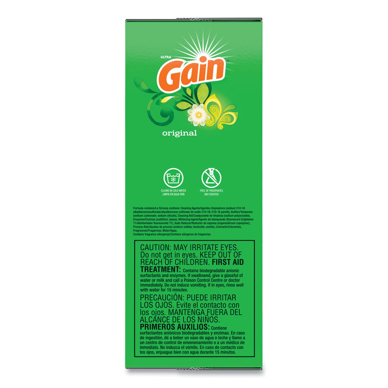 Gain Powder Laundry Detergent, Original Scent, 91 oz Box, 3/Carton