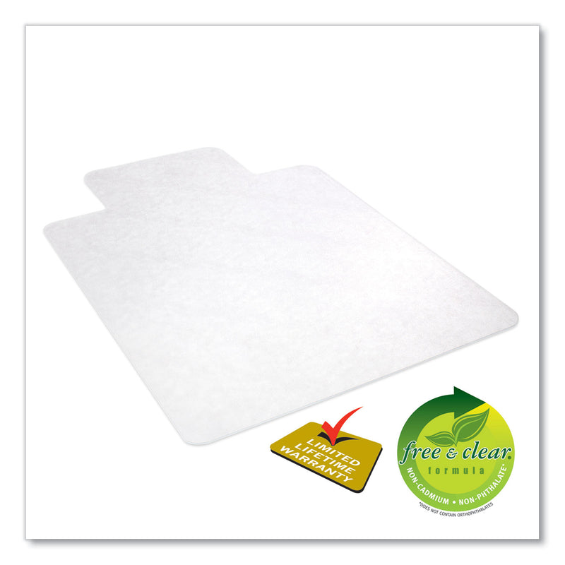 deflecto Antimicrobial Chair Mat, Rectangular, 48 x 36, Clear