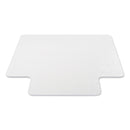 deflecto Antimicrobial Chair Mat, Medium Pile Carpet, 48 x 36, Lipped, Clear