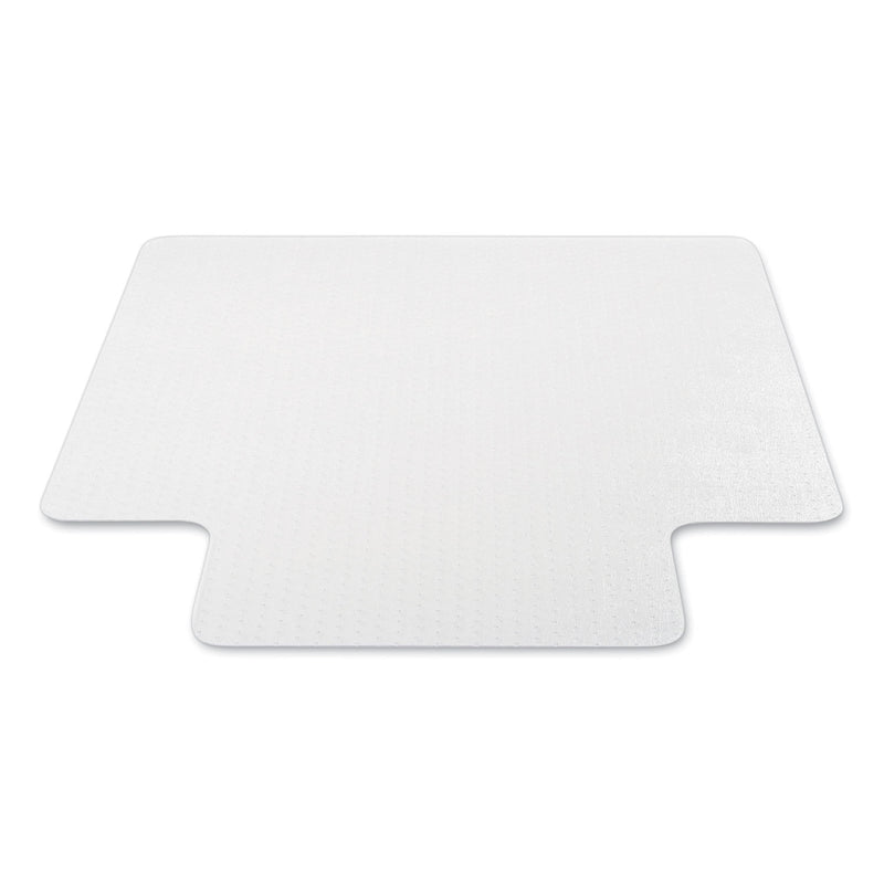deflecto Antimicrobial Chair Mat, Medium Pile Carpet, 48 x 36, Lipped, Clear