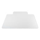 deflecto Antimicrobial Chair Mat, Medium Pile Carpet, 53 x 45, Lipped, Clear