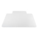 deflecto Antimicrobial Chair Mat, Medium Pile Carpet, 48 x 36, Lipped, Clear