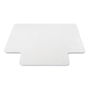 deflecto Antimicrobial Chair Mat, Medium Pile Carpet, 53 x 45, Lipped, Clear