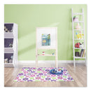 deflecto FashionMat Chair Mat, Rectangular, 35 x 40, Daisies