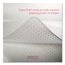 deflecto Antimicrobial Chair Mat, Medium Pile Carpet, 60 x 46, Rectangular, Clear