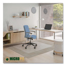 deflecto Antimicrobial Chair Mat, Medium Pile Carpet, 60 x 46, Rectangular, Clear