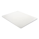 deflecto Antimicrobial Chair Mat, Medium Pile Carpet, 60 x 46, Rectangular, Clear