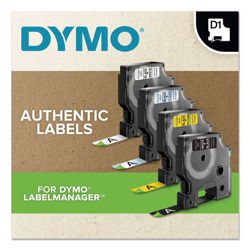 DYMO D1 Durable Labels, 0.5" x 23 ft, White, 6/Pack