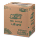 Marcal 100% Recycled Luncheon Napkins, 11.4 x 12.5, White, 400/Pack, 6PK/CT