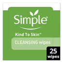 Simple Eye And Skin Care, Facial Wipes, 25/Pack