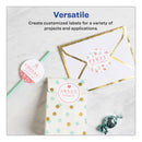 Avery Round Print-to-the Edge Labels with Sure Feed and Easy Peel, 2" dia, Glossy White, 120/PK