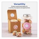 Avery Printable Self-Adhesive Permanent ID Labels w/Sure Feed, 0.75" dia, White 800/PK