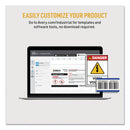 Avery UltraDuty GHS Chemical Waterproof and UV Resistant Labels, 4.75 x 7.75, White, 2/Sheet, 50 Sheets/Box