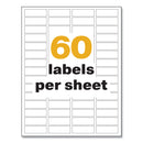 Avery UltraDuty GHS Chemical Waterproof and UV Resistant Labels, 0.5 x 1.75, White, 60/Sheet, 25 Sheets/Pack
