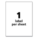 Avery UltraDuty GHS Chemical Waterproof and UV Resistant Labels, 8.5 x 11, White, 50/Pack