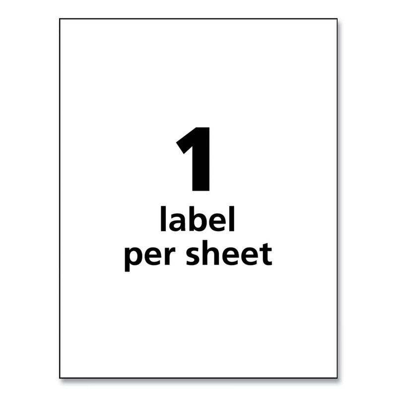 Avery UltraDuty GHS Chemical Waterproof and UV Resistant Labels, 8.5 x 11, White, 50/Pack