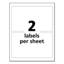Avery UltraDuty GHS Chemical Waterproof and UV Resistant Labels, 4.75 x 7.75, White, 2/Sheet, 50 Sheets/Pack