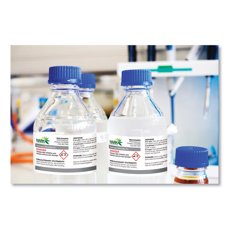 Avery UltraDuty GHS Chemical Waterproof and UV Resistant Labels, 2 x 4, White, 10/Sheet, 50 Sheets/Pack