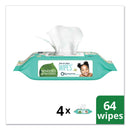 Seventh Generation Free and Clear Baby Wipes, Refill, 7 x 7, Unscented, White, 256/Pack