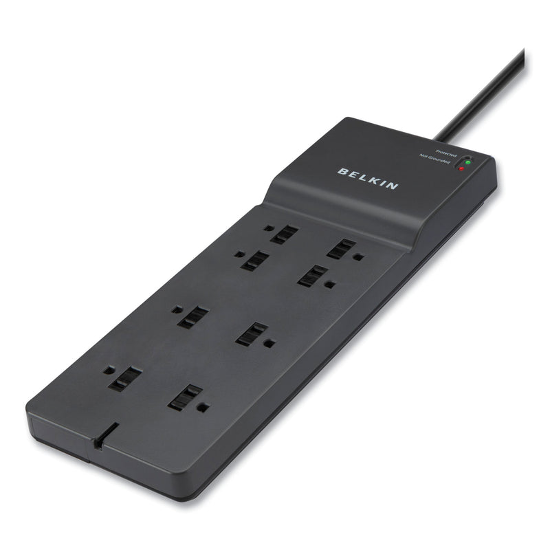 Belkin Home/Office Surge Protector, 8 AC Outlets, 8 ft Cord, 2,500 J, Black