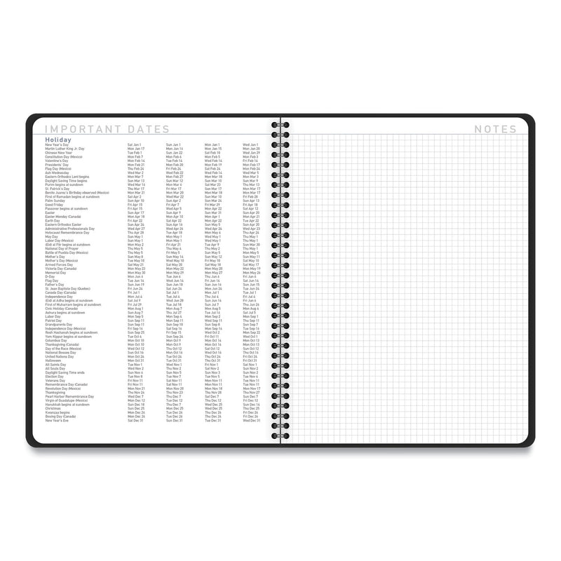 AT-A-GLANCE Contemporary Lite Weekly/Monthly Planner, 11 x 8.25, Black Cover, 12-Month (Jan to Dec): 2023