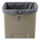 Rubbermaid Untouchable Square Waste Receptacle, Plastic, 23 gal, Beige