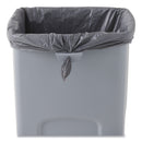 Rubbermaid Untouchable Square Waste Receptacle, Plastic, 23 gal, Gray