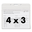 Advantus PVC-Free Badge Holders, Horizontal, Clear 4.5" x 4" Holder, 4.13" x 3.13" Insert, 50/Pack