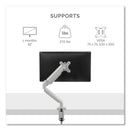 Fellowes Platinum Series Single Monitor Arm, For 27" Monitors, 360 deg Rotation, 45 deg Tilt, 180 deg Pan, Silver, Supports 20 lb