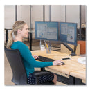 Fellowes Platinum Series Dual Monitor Arm for 27" Monitors, 360 deg Rotation, +85 deg/-20 deg Tilt, 360 deg Pan, Black, Supports 20 lb