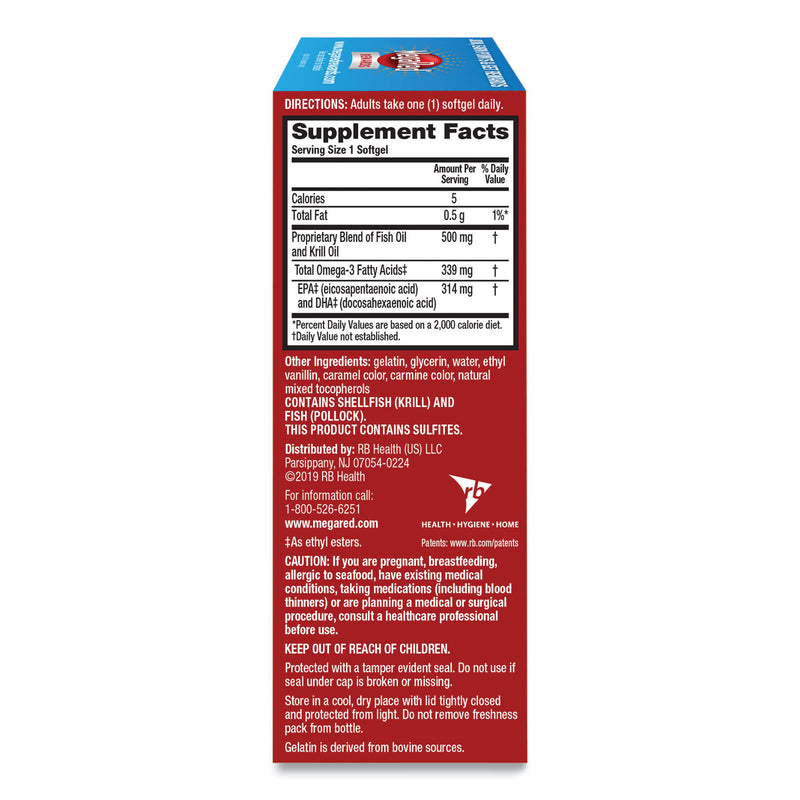 MegaRed Advanced 4-in-1 Omega-3 Softgel, 500 mg, 40 Count
