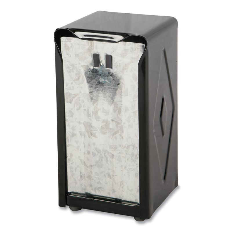 San Jamar Tabletop Napkin Dispenser, Tall Fold, 3.75 x 4 x 7.5, Capacity: 150, Black