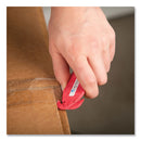 San Jamar Klever Kutter Safety Cutter, 3 Razor Blades, 1" Blade, 4" Plastic Handle, Red
