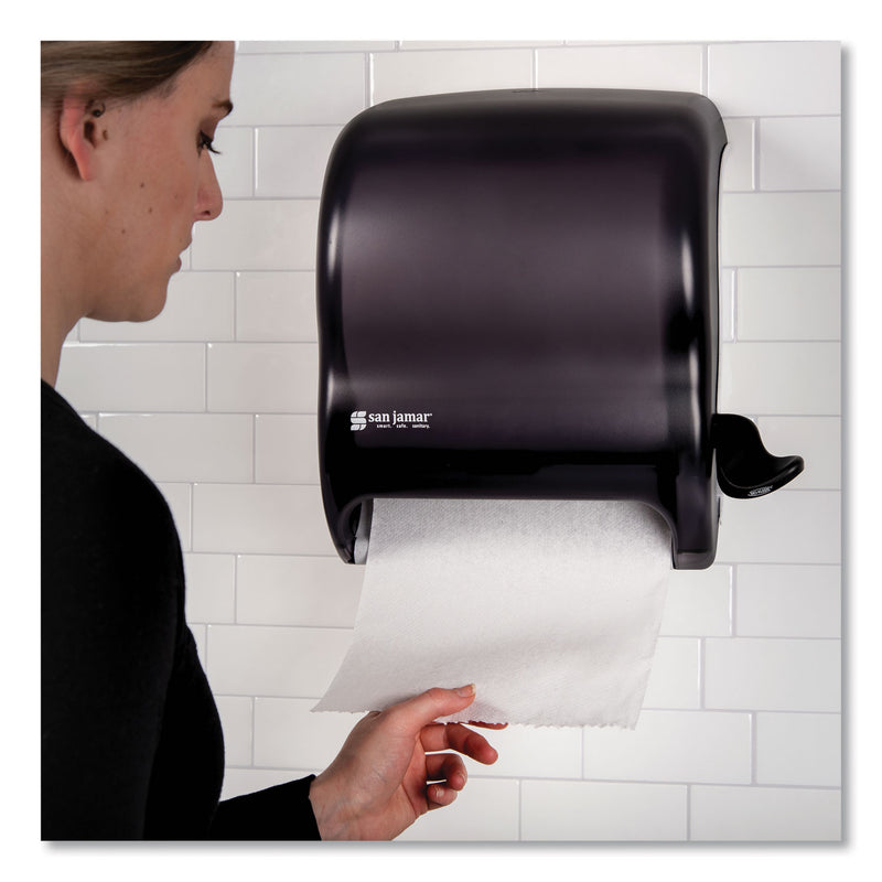 San Jamar Element Lever Roll Towel Dispenser, Classic, 12.5 x 8.5 x 12.75, Black Pearl