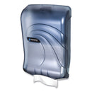 San Jamar Ultrafold Multifold/C-Fold Towel Dispenser, Oceans, 11.75 x 6.25 x 18, Arctic Blue