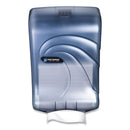 San Jamar Ultrafold Multifold/C-Fold Towel Dispenser, Oceans, 11.75 x 6.25 x 18, Arctic Blue