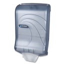 San Jamar Ultrafold Multifold/C-Fold Towel Dispenser, Oceans, 11.75 x 6.25 x 18, Arctic Blue