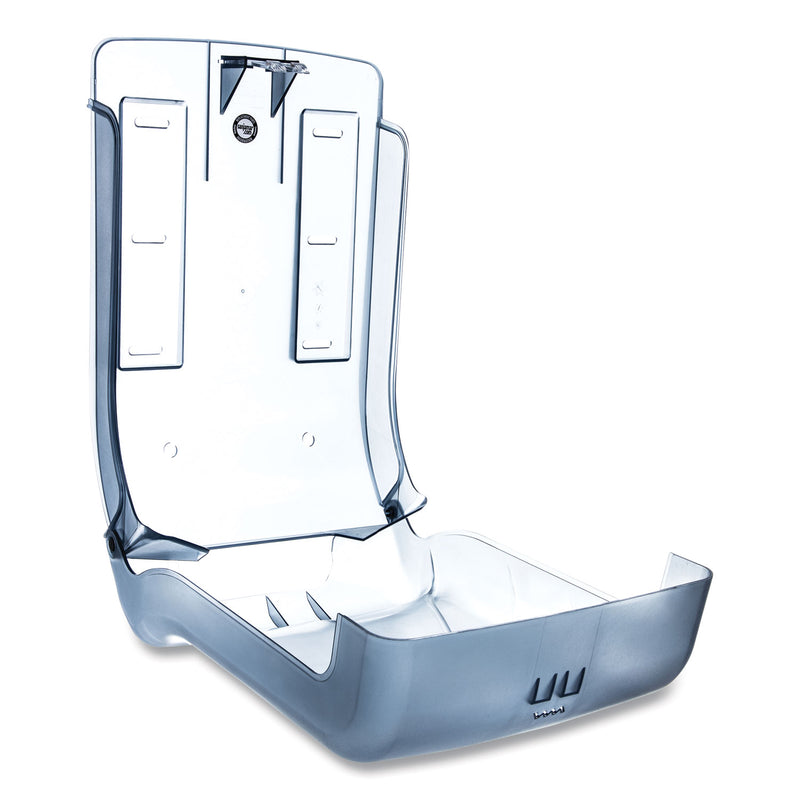 San Jamar Ultrafold Multifold/C-Fold Towel Dispenser, Oceans, 11.75 x 6.25 x 18, Arctic Blue