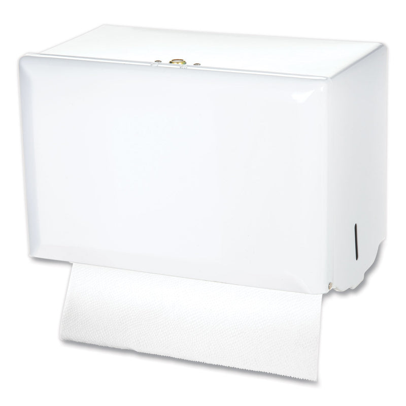 San Jamar Singlefold Paper Towel Dispenser, 10.75 x 6 x 7.5, White