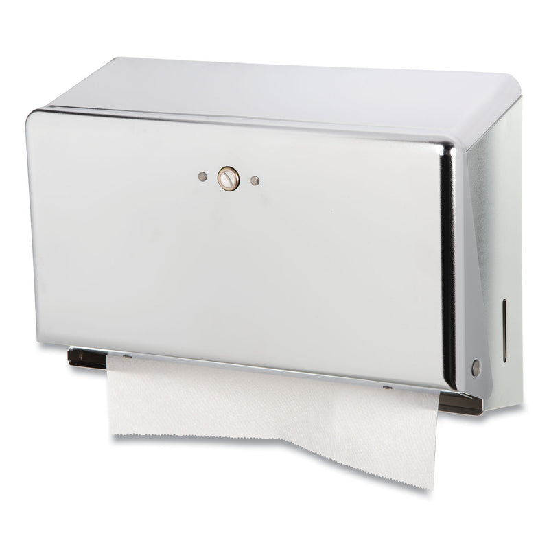 San Jamar Mini C-Fold/Multifold Towel Dispenser, 11.13 x 3.88 x 7.88, Chrome