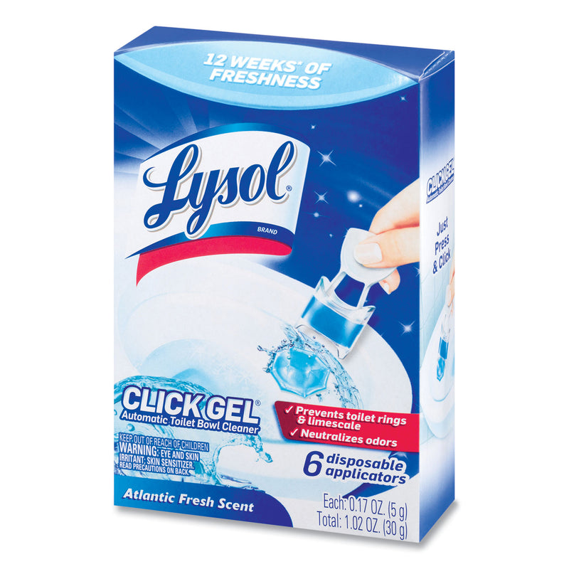LYSOL Click Gel Automatic Toilet Bowl Cleaner, Ocean Fresh, 6/Box, 4 Boxes/Carton