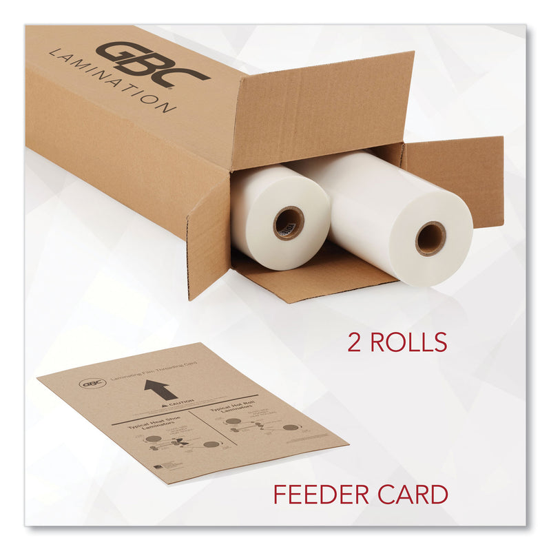 GBC NAP-Lam I Roll Film, 1.5 mil, 25" x 500 ft, Gloss Clear, 2/Box