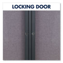 Quartet Enclosed Fabric-Cork Board, 48 x 36, Gray Surface, Graphite Aluminum Frame