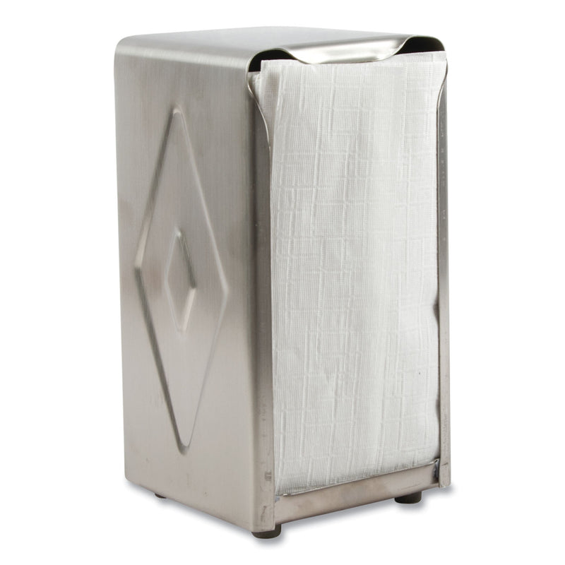 San Jamar Tabletop Napkin Dispenser, Tall Fold, 3.75 x 4 x 7.5, Capacity: 150, Chrome