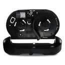 San Jamar Twin 9" Jumbo Bath Tissue Dispenser, Summit, 20.07 x 5.88 x 11.9, Black/Faux Stainless Steel