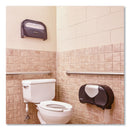 San Jamar Twin 9" Jumbo Bath Tissue Dispenser, Summit, 20.07 x 5.88 x 11.9, Black/Faux Stainless Steel