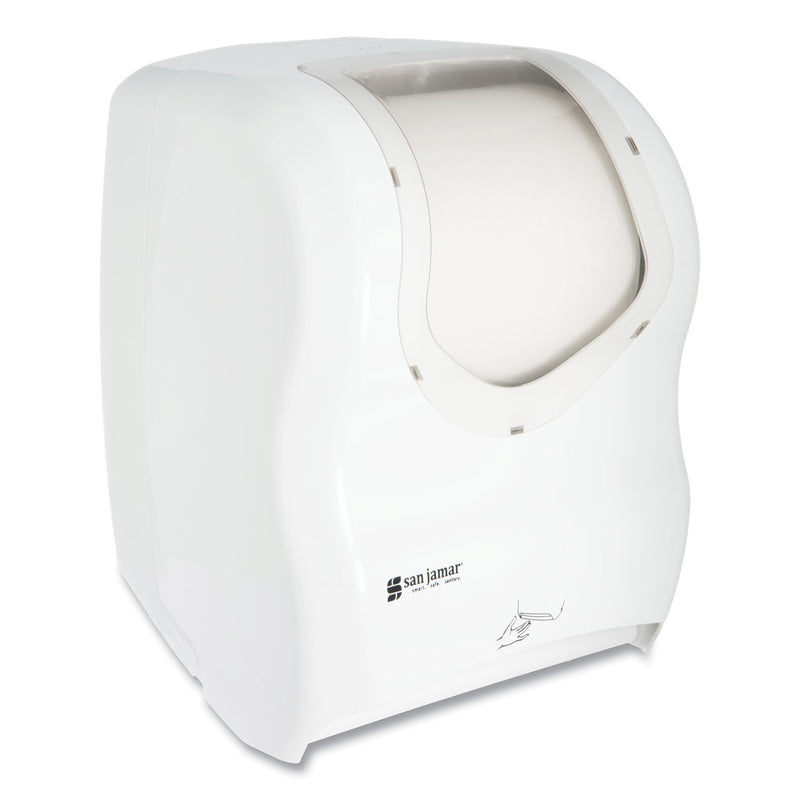 San Jamar Smart System with iQ Sensor Towel Dispenser, 16.5 x 9.75 x 12, White/Clear