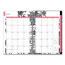 Blue Sky Analeis Create-Your-Own Cover Weekly/Monthly Planner, Floral Artwork, 8 x 5, White/Black/Coral, 12-Month (Jan to Dec): 2023