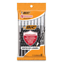 BIC PrevaGuard Ballpoint Pen, Stick, Medium 1 mm, Black Ink/Black Barrel, 8/Pack