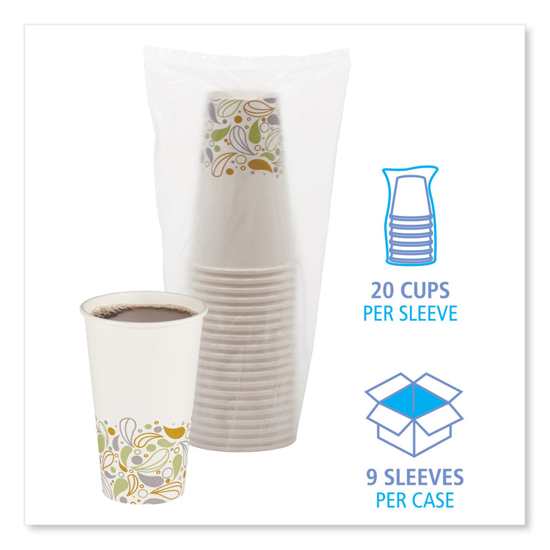 Boardwalk Deerfield Printed Paper Hot Cups, 16 oz, 50 Cups/Sleeve, 20 Sleeves/Carton